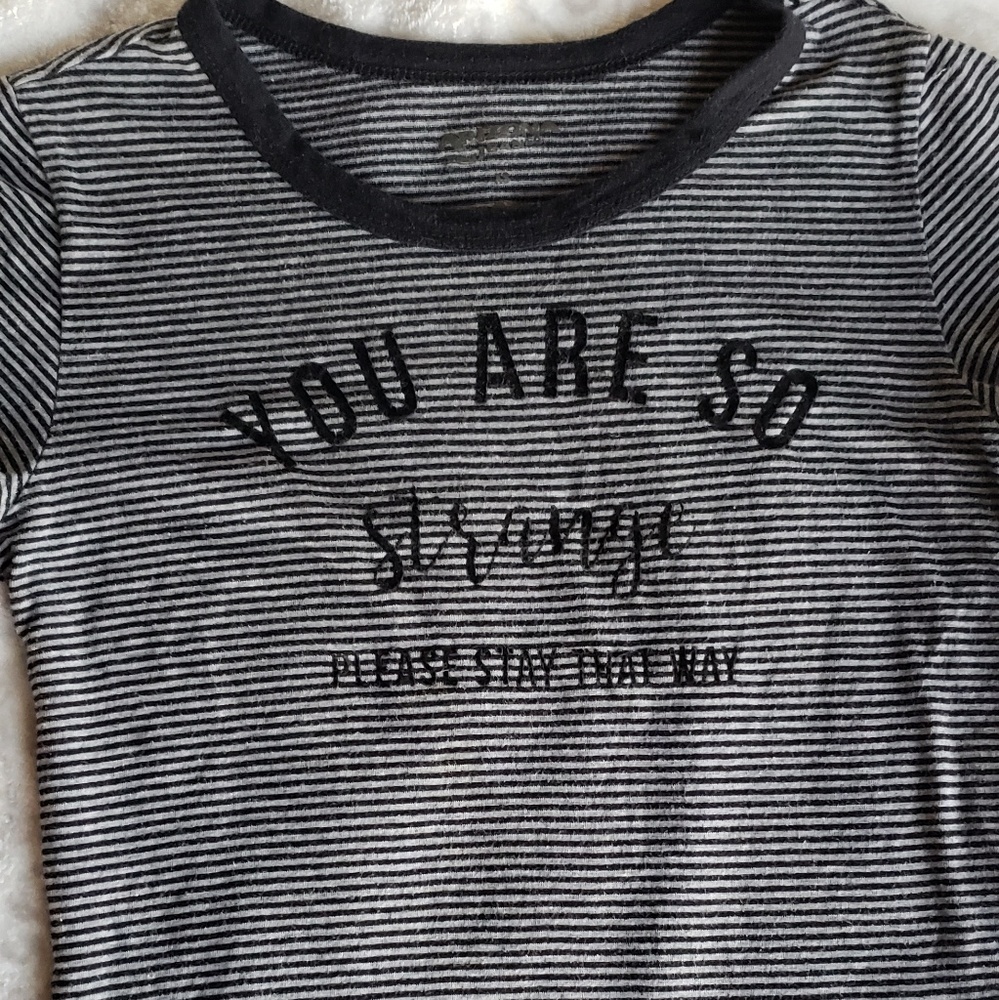 Arizona Jean Co. Black and white graphic tee shirt